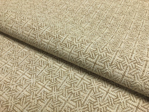 Designer Beige Cream Geometric Woven Upholstery Fabric