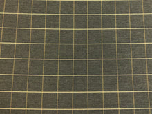Load image into Gallery viewer, Designer Grey Cream Beige Windowpane Plaid Upholstery Fabric