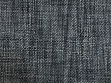 Load image into Gallery viewer, Designer Navy Blue Grey Woven MCM Mid Century Modern Tweed Upholstery Fabric