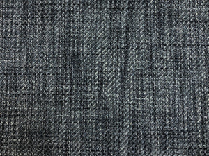 Designer Navy Blue Grey Woven MCM Mid Century Modern Tweed Upholstery Fabric