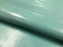 Load image into Gallery viewer, 1.5 Yd Designer Aqua Blue Vegan Faux Leather Upholstery Vinyl