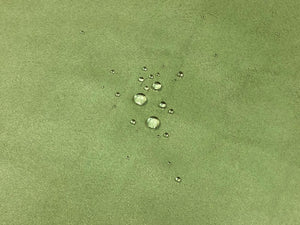 Designer Water & Stain Resistant Seafoam Green Suede Faux Leather Upholstery Fabric