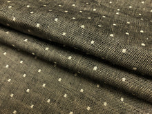 Load image into Gallery viewer, Holland + Sherry Polka Rustic Black Grey Beige MCM Mid Century Modern Linen Upholstery Drapery Fabric