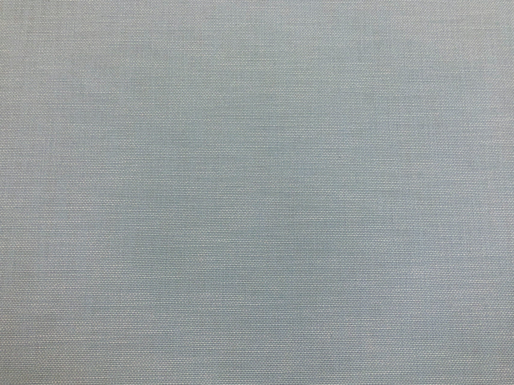 Water & Stain Resistant Sky Blue Off White Faux Linen Indoor Outdoor Upholstery Drapery Fabric