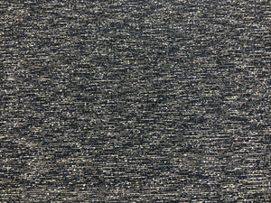 Designer Navy Blue Grey Off White MCM Mid Century Modern Tweed Boucle Upholstery Fabric