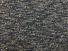 Load image into Gallery viewer, Designer Navy Blue Grey Off White MCM Mid Century Modern Tweed Boucle Upholstery Fabric