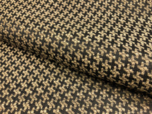 Load image into Gallery viewer, Designer Water &amp; Stain Resistant Beige Houndstooth MCM Mid Century Modern Geometric Upholstery Fabric