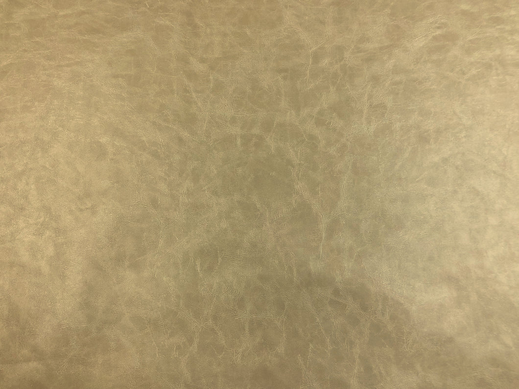 Designer Taupe Cafe au Lait Distressed Faux Leather Upholstery Vinyl