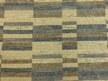 Load image into Gallery viewer, Designer Linen Wool Beige Denim Navy Blue Taupe Rustic Upholstery Fabric