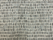 Load image into Gallery viewer, Designer Water &amp; Stain Resistant Grey Aqua Blue Off White Abstract Upholstery Fabric