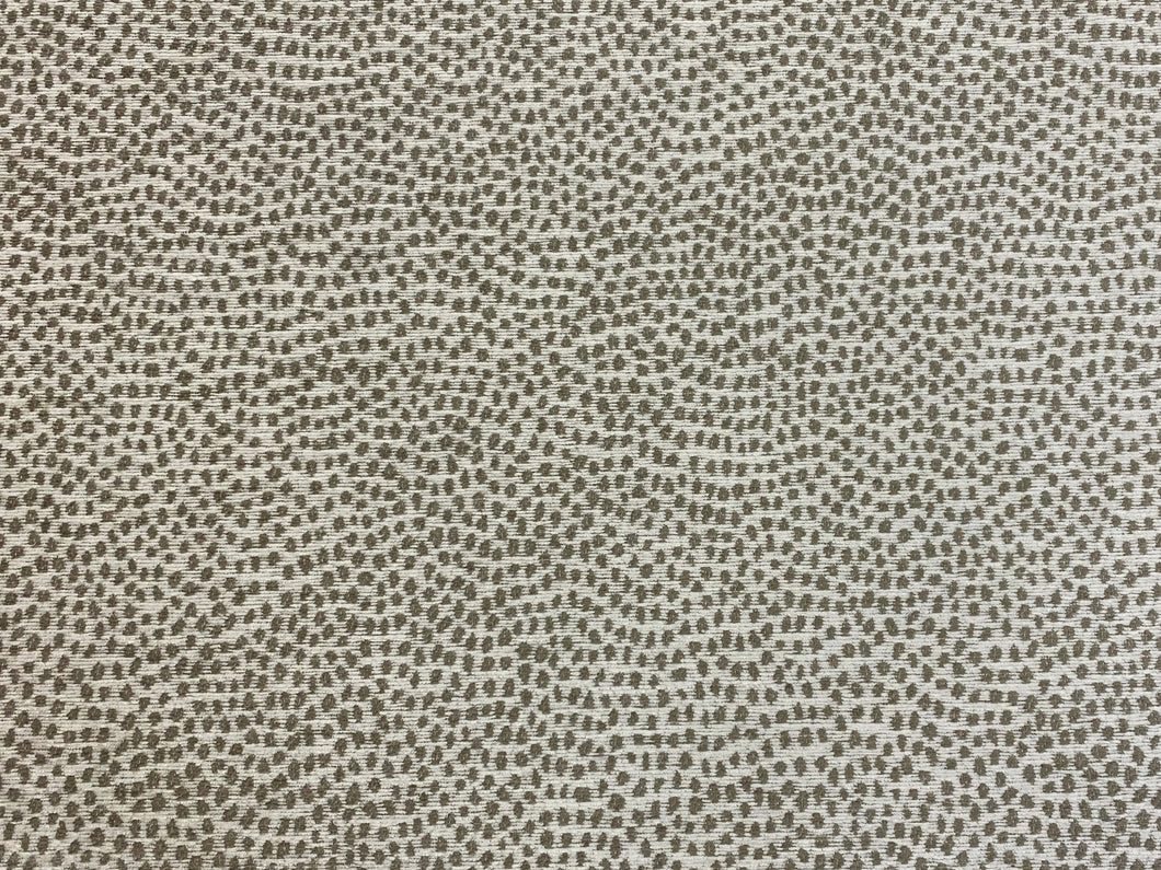 1.3 Yard Kravet Crypton Ghepardo Water & Stain Resistant Ivory Taupe Cheetah Animal Pattern Chenille Upholstery Fabric