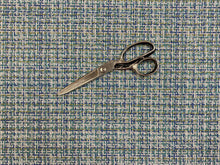 Load image into Gallery viewer, Designer Blue Turquoise Green White MCM Mid Century Modern Weave Upholstery Fabric