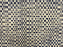 Load image into Gallery viewer, 1 3/4 Yd Designer Water &amp; Stain Resistant Navy Blue Beige Woven MCM Mid Century Modern Tweed Upholstery Fabric