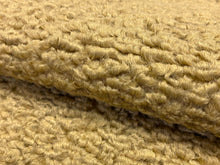 Load image into Gallery viewer, Designer Taupe Faux Shearling Boucle Upholstery Fabric