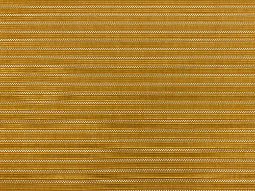 1 1/2 Yd Designer Mustard Gold White Woven Stripe Upholstery Fabric