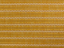 Load image into Gallery viewer, 1 1/2 Yd Designer Mustard Gold White Woven Stripe Upholstery Fabric