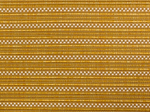 1 1/2 Yd Designer Mustard Gold White Woven Stripe Upholstery Fabric