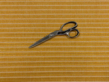 Load image into Gallery viewer, 1 1/2 Yd Designer Mustard Gold White Woven Stripe Upholstery Fabric