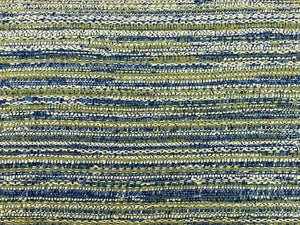 3/4 Yd Designer Blue White Green Woven MCM Mid Century Modern Upholstery Fabric