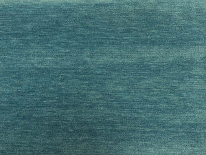 Designer Water & Stain Resistant Performance Teal Blue Velvet Upholstery Fabric