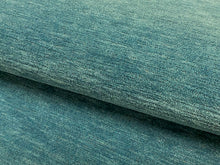 Load image into Gallery viewer, Designer Water &amp; Stain Resistant Performance Teal Blue Velvet Upholstery Fabric