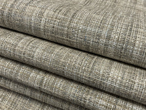Designer Grey Beige White MCM Mid Century Modern Tweed Upholstery Fabric