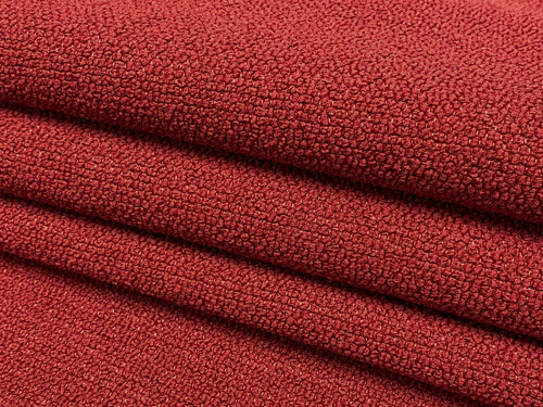 Designer Water & Stain Resistant Raspberry Plum MCM Mid Century Modern Boucle Upholstery Fabric