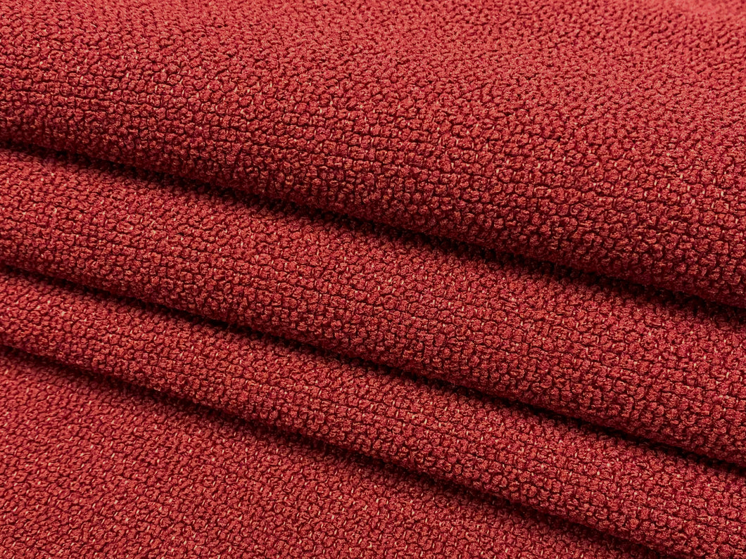 Designer Water & Stain Resistant Raspberry Plum MCM Mid Century Modern Boucle Upholstery Fabric