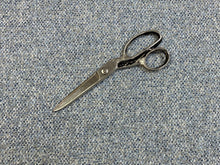 Load image into Gallery viewer, 2.5 Yards of Designer Heavy Duty Blue Grey MCM Mid Century Modern Tweed Upholstery Fabric