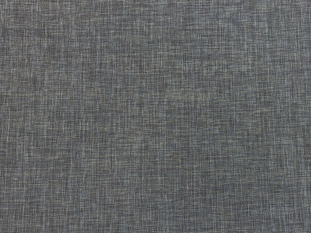 1 1/2 Yd Designer Water & Stain Resistant Navy Denim Blue Brown MCM Mid Century Modern Tweed Upholstery Fabric