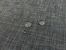 Load image into Gallery viewer, 1 1/2 Yd Designer Water &amp; Stain Resistant Navy Denim Blue Brown MCM Mid Century Modern Tweed Upholstery Fabric