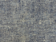 Load image into Gallery viewer, Designer Water &amp; Stain Resistant Navy Blue Grey Distressed Abstract MCM Mid Century Modern Tweed Upholstery Drapery Fabric