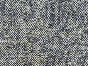 Designer Water & Stain Resistant Navy Blue Grey Distressed Abstract MCM Mid Century Modern Tweed Upholstery Drapery Fabric
