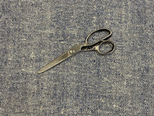 Load image into Gallery viewer, Designer Water &amp; Stain Resistant Navy Blue Grey Distressed Abstract MCM Mid Century Modern Tweed Upholstery Drapery Fabric