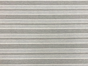 Designer Powder Blue Grey White Woven Stripe Upholstery Drapery Fabric