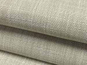 Designer Water & Stain Resistant Faux Linen Neutral Ivory Beige MCM Mid Century Modern Upholstery Drapery Fabric