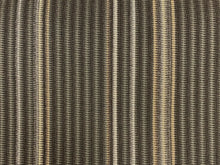 Load image into Gallery viewer, Designer Indoor Outdoor Water &amp; Stain Resistant Polypropylene Charcoal Black Grey White Stripe Upholstery Fabric