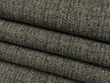 Load image into Gallery viewer, Designer Water &amp; Stain Resistant Grey Charcoal Black MCM Mid Century Modern Tweed Upholstery Fabric