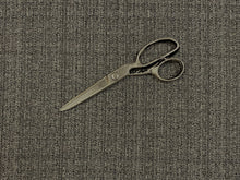Load image into Gallery viewer, Designer Water &amp; Stain Resistant Grey Charcoal Black MCM Mid Century Modern Tweed Upholstery Fabric