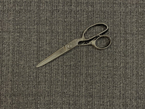 Designer Water & Stain Resistant Grey Charcoal Black MCM Mid Century Modern Tweed Upholstery Fabric