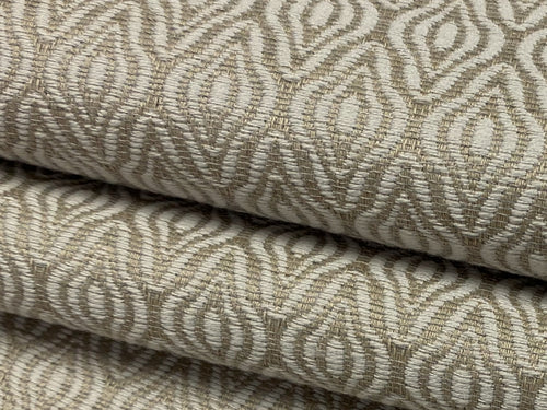 Thibaut Indoor Outdoor Gemma Linen Sunbrella Beige Cream Geometric Upholstery Drapery Fabric