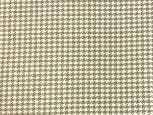3/4 Yd Designer Linen Viscose Acrylic Beige Taupe Off White Houndstooth Upholstery Fabric