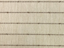 Load image into Gallery viewer, Designer Cream Taupe Nautical Stripe Upholstery Fabric