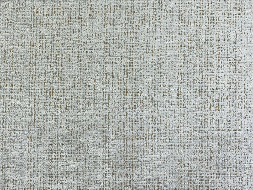 Designer Light Blue Beige Distressed MCM Mid Century Modern Chenille Upholstery Fabric