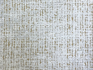 Designer Light Blue Beige Distressed MCM Mid Century Modern Chenille Upholstery Fabric