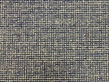 Load image into Gallery viewer, Kravet Design 35665 Navy Blue Cream MCM Mid Century Modern Tweed Upholstery Fabric
