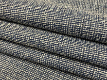 Load image into Gallery viewer, Kravet Design 35665 Navy Blue Cream MCM Mid Century Modern Tweed Upholstery Fabric