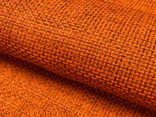 Load image into Gallery viewer, Designer Water &amp; Stain Resistant Burnt Orange Woven MCM Mid Century Modern Polypropylene Upholstery Fabric