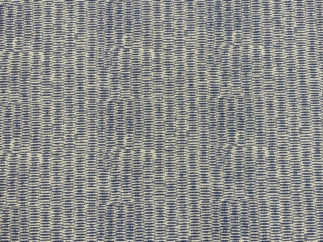 HOLLAND & SHERRY GENOA Water & Stain Resistant indoor/outdoor Royal Navy Blue White Abstract Geometric Upholstery Fabric
