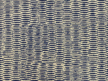 Load image into Gallery viewer, HOLLAND &amp; SHERRY GENOA Water &amp; Stain Resistant indoor/outdoor Royal Navy Blue White Abstract Geometric Upholstery Fabric